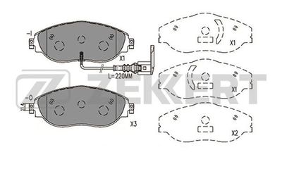 Колодки тормозные дисковые передние с датчиком Zekkert BS2457