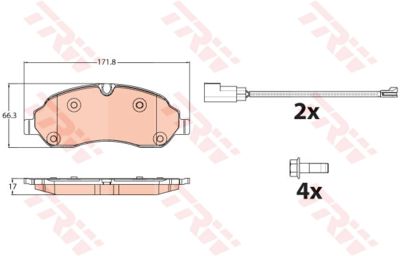 Колодки тормозные передние TRW GDB2117