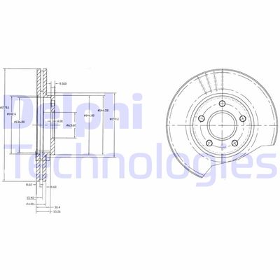 Диск тормозной DELPHI BG3826