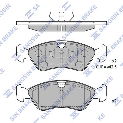 Колодки тормозные дисковые SANGSIN SP1078