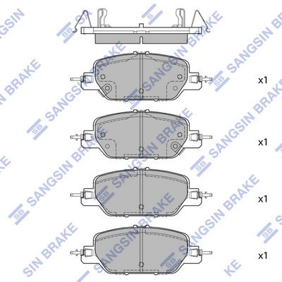 Колодки тормозные задние SANGSIN SP4177
