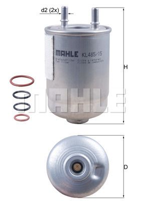 Фильтр топливный MAHLE KL48515D