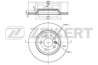 Диск тормозной задний Zekkert BS5966