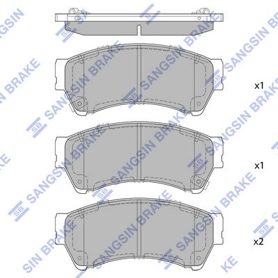 Колодки тормозные передние SANGSIN SP1475