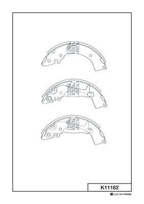 Колодки тормозные барабанные MK KASHIYAMA K11182