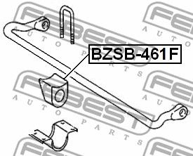 Втулка стабилизатора переднего FEBEST BZSB461F