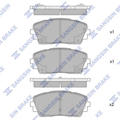 Колодки тормозные передние SANGSIN SP1405