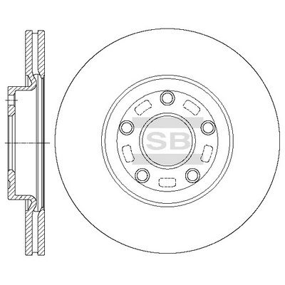 Диск тормозной передний SANGSIN SD4428