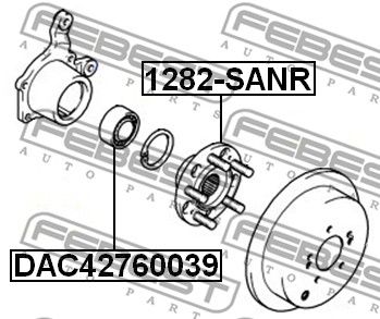 Ступица колеса задняя FEBEST 1282SANR
