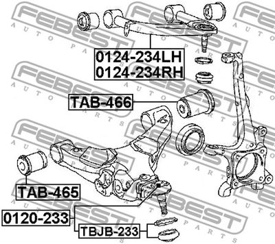 Рычаг подвески FEBEST 0124234LH