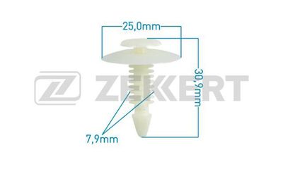 Клипса крепежная Zekkert BE1926