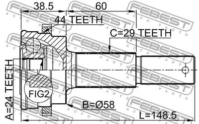 ШРУС FEBEST 0210T30RA44