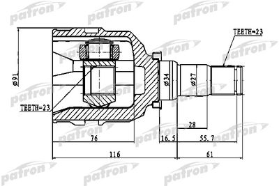 ШРУС внутренний PATRON PCV1768