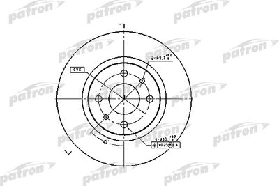 Диск тормозной передний PATRON PBD1747