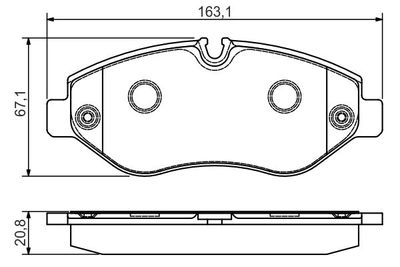 Колодки тормозные дисковые передние BOSCH 0986495098