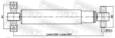 Амортизатор задний FEBEST 03110006R