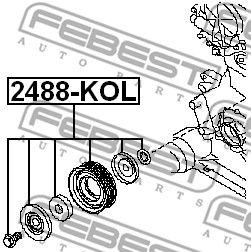 Ролик обводной комплект FEBEST 2488KOL