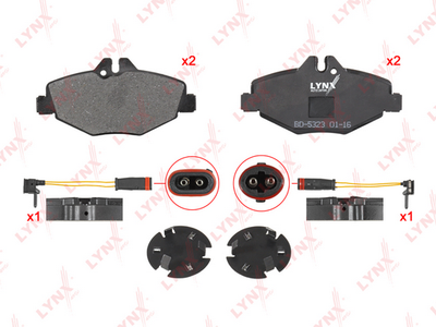 Колодки тормозные передние LYNXauto BD5323