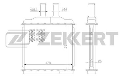 Радиатор отопителя Zekkert MK5045