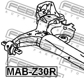 Сайлентблок задней балки FEBEST MABZ30R