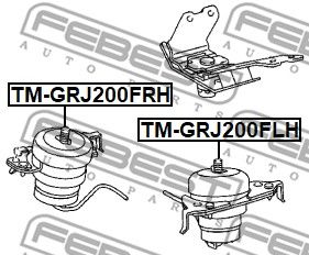 Подушка двигателя правая гидравлическая FEBEST TMGRJ200FRH