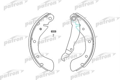 Колодки тормозные барабанные PATRON PSP335