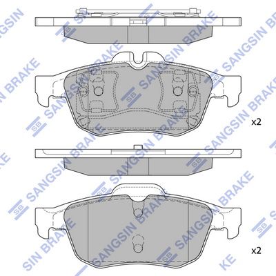 Колодки тормозные дисковые SANGSIN SP1396