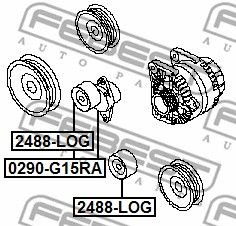 Натяжитель ремня FEBEST 0290G15RA