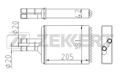 Радиатор отопителя Zekkert MK5077