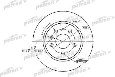 Диск тормозной задний PATRON PBD1574