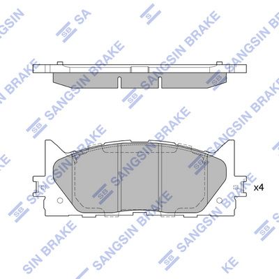 Колодки тормозные передние SANGSIN SP2080