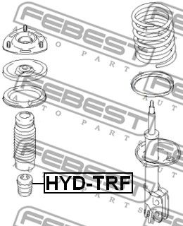 Отбойник амортизатора переднего FEBEST HYDTRF