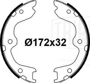 Колодки стояночного тормоза TRIALLI GF4618