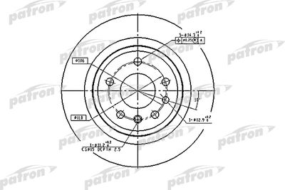 Диск тормозной задний PATRON PBD2714
