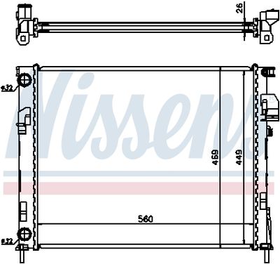 Радиатор системы охлаждения NISSENS 63025A