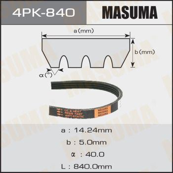 Ремень ручейковый Masuma 4PK840