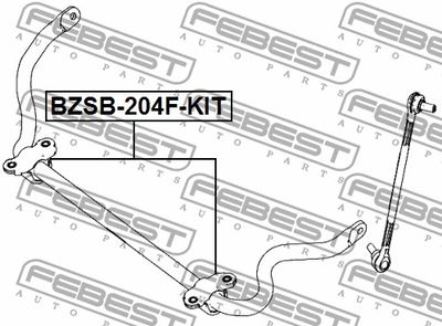 Втулки переднего стабилизатора комплект FEBEST BZSB204FKIT