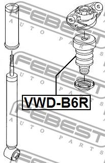 Отбойник амортизатора заднего FEBEST VWDB6R