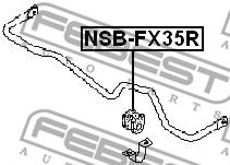 Втулка стабилизатора заднего FEBEST NSBFX35R