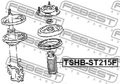 Защитный комплект амортизатора переднего FEBEST TSHBST215F