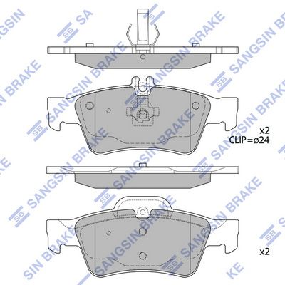 Колодки тормозные дисковые SANGSIN SP2209