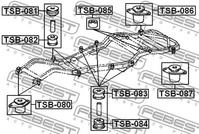 Сайлентблок FEBEST TSB087