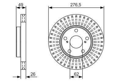 Диск тормозной BOSCH 0986479A62