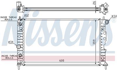 Радиатор охлаждения двигателя NISSENS 68003A