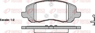 Колодки тормозные передние REMSA 080420
