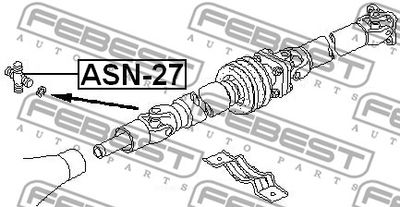 Крестовина карданного вала FEBEST ASN27