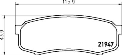 Колодки тормозные задние Nisshinbo NP1008