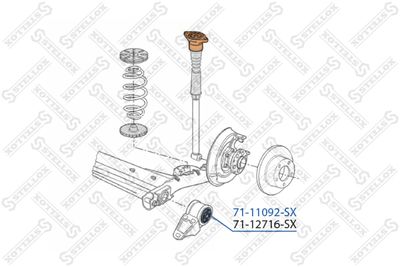 Сайлентблок задней балки STELLOX 7111092SX