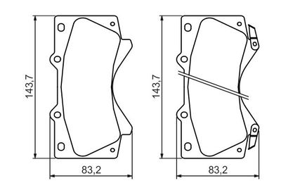 Колодки тормозные дисковые передние BOSCH 0986494449