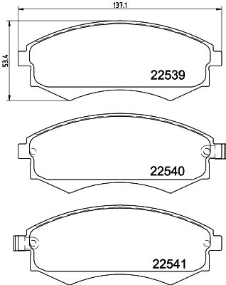 Колодки тормозные дисковые передние Nisshinbo NP6155